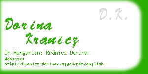 dorina kranicz business card